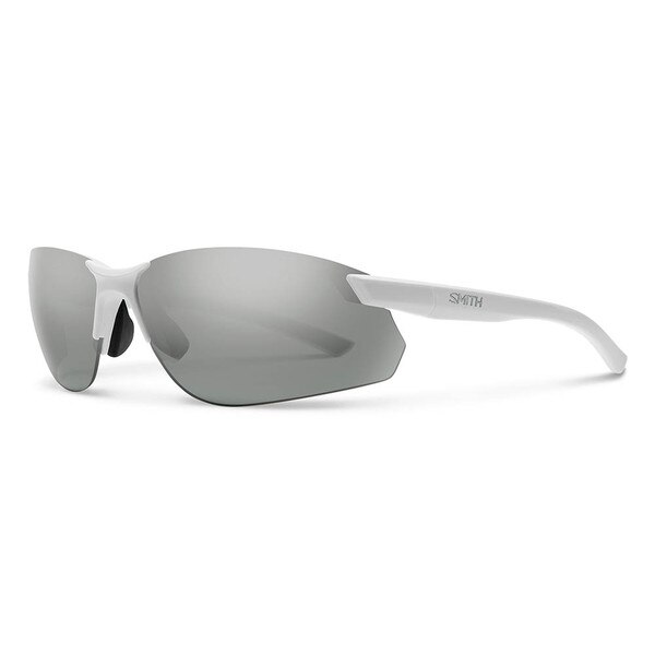 Smith Parallel Max2 Sunglasses Polarized in Matte White with Platinum Mirror